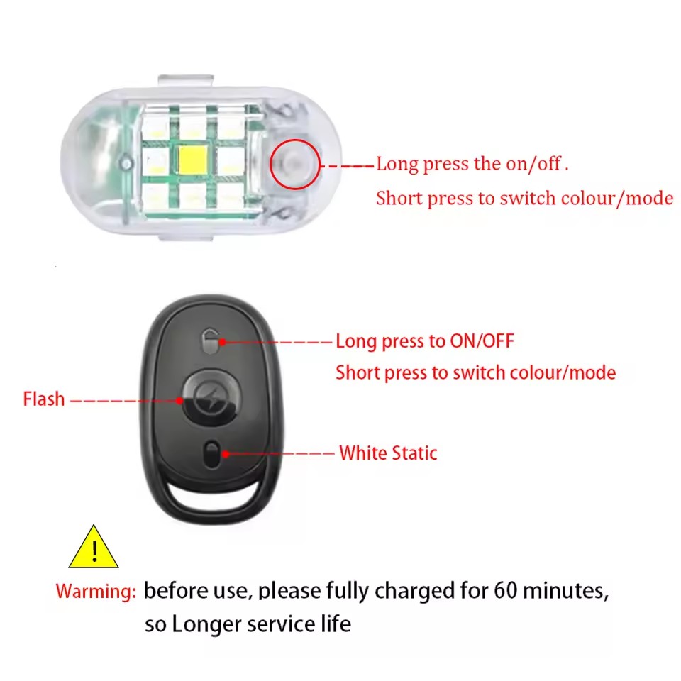 Wireless Remote Control LED St - đánh giá và giá Drone Strobe Light