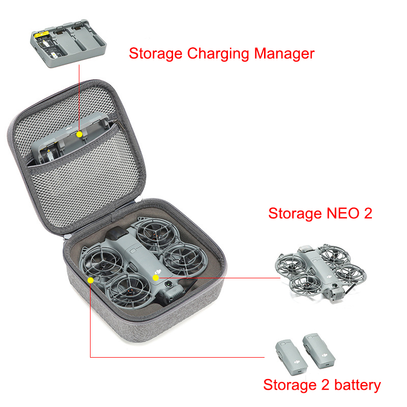 Box for DJI Neo 2 RC N3 Drone  - đánh giá và giá Drone Hard Shell Case