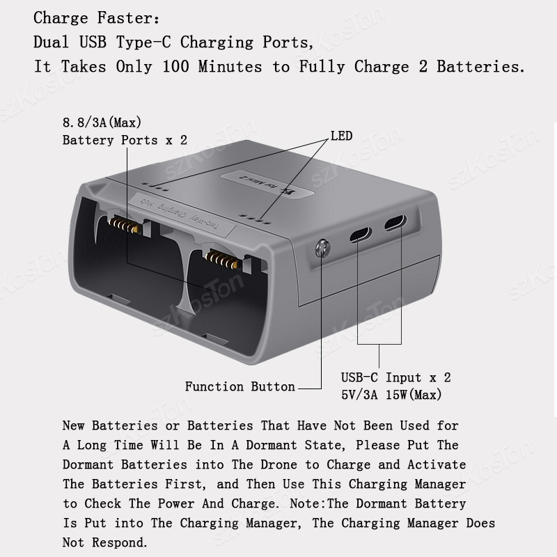 For DJI Mini 4K/MINI 2/Mini 2  - đánh giá và giá Drone Charging Hub
