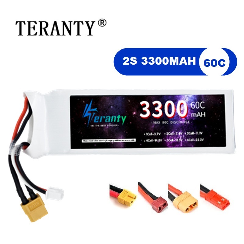 2S 7.4V LiPo Battery 3300mAh 6 - đánh giá và giá Drone Battery Adapter