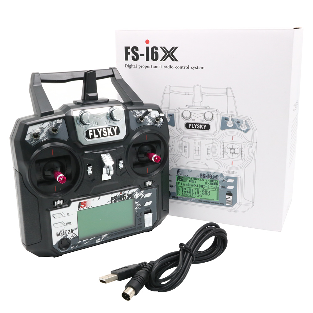 FLYSKY FS-i6X FS i6X 10CH 2.4G - đánh giá và giá Drone Battery Adapter