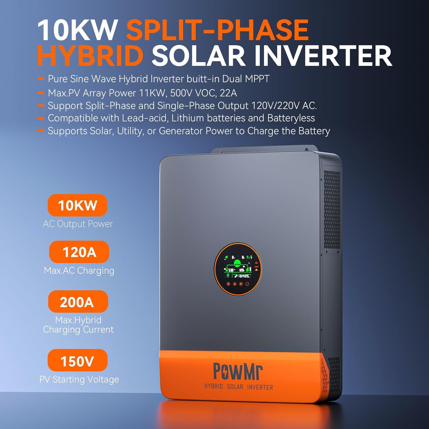 PowMr 10KW Split Phase Inverte - đánh giá và giá Drone Solar Charger