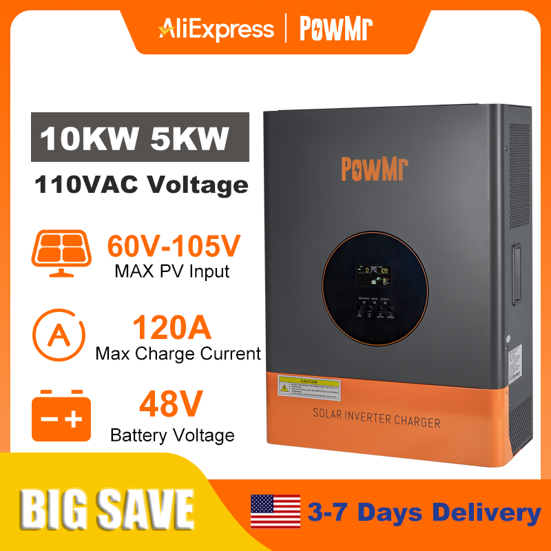 PowMr 10KW 5KW Split Phase Inv - đánh giá và giá Drone Solar Charger